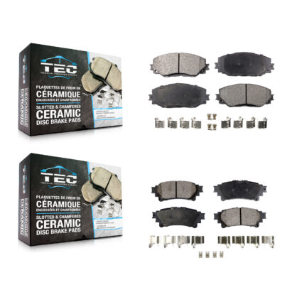 Front Rear Ceramic Brake Pads Kit For 2012-2018 Toyota Prius V KTC-100106