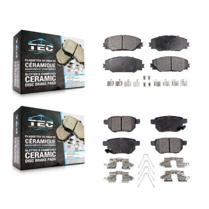 Front Rear Ceramic Brake Pads Kit For Toyota Matrix Pontiac Vibe Scion Corolla iM tC KTC-100109