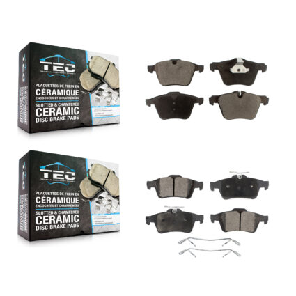 Front Rear Ceramic Brake Pads Kit For Jaguar XF XJ XKR XK KTC-100111