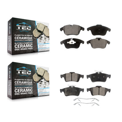 Front Rear Ceramic Brake Pads Kit For Jaguar XF XK Vanden Plas S-Type XJ8 KTC-100112