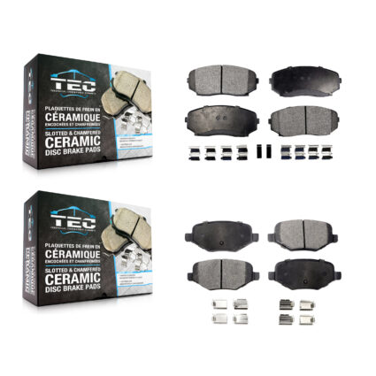 Front Rear Ceramic Brake Pads Kit For Ford Edge Lincoln MKX KTC-100115