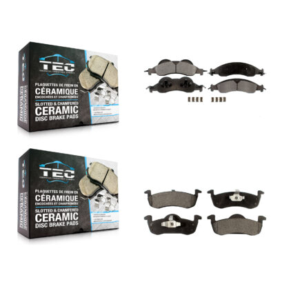 Front Rear Ceramic Brake Pads Kit For 2007-2009 Ford Expedition Lincoln Navigator KTC-100119