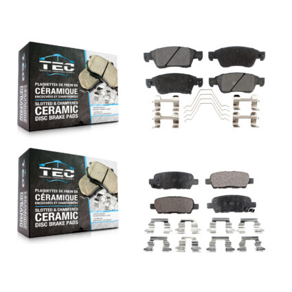 Front Rear Ceramic Brake Pads Kit For INFINITI G35 Q60 With Single Piston Caliper KTC-100120