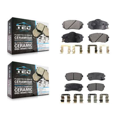 Front Rear Ceramic Brake Pads Kit For Hyundai Tucson Kia Sportage Cadenza KTC-100125