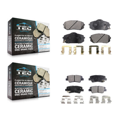 Front Rear Ceramic Brake Pads Kit For Hyundai Sonata Kia Soul EV Cadenza KTC-100127