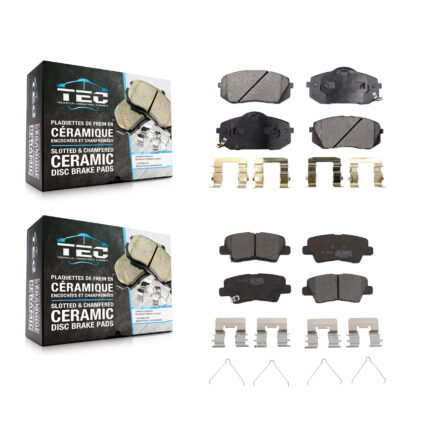 Front Rear Ceramic Brake Pads Kit For 2016 Kia Soul EV From Chassis VIN #160921 KTC-100128