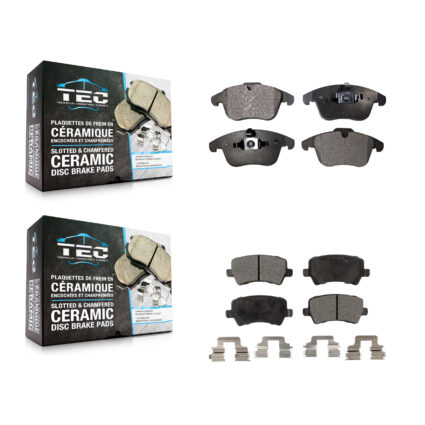 Front Rear Ceramic Brake Pads Kit For Volvo XC70 S60 Land Rover Range Evoque V60 LR2 S80 KTC-100133