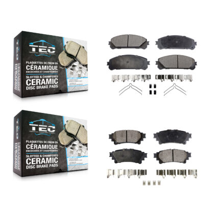 Front Rear Ceramic Brake Pads Kit For Toyota Sienna Highlander Lexus RX350 RX450h KTC-100141