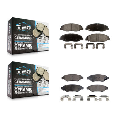 Front Rear Ceramic Brake Pads Kit For Cadillac CTS Without Heavy Duty Brakes KTC-100148