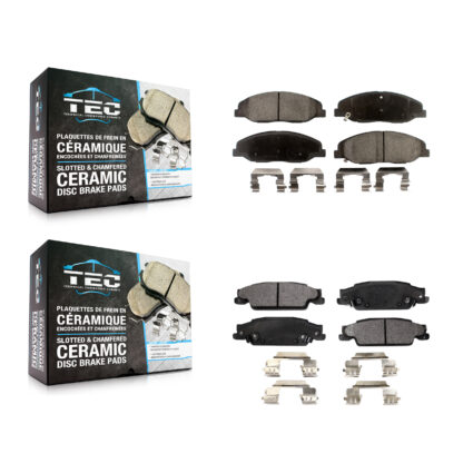 Front Rear Ceramic Brake Pads Kit For 2009-2011 Cadillac STS With Base Brakes KTC-100149