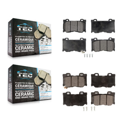 Front Rear Ceramic Brake Pads Kit For INFINITI G37 FX50 KTC-100155