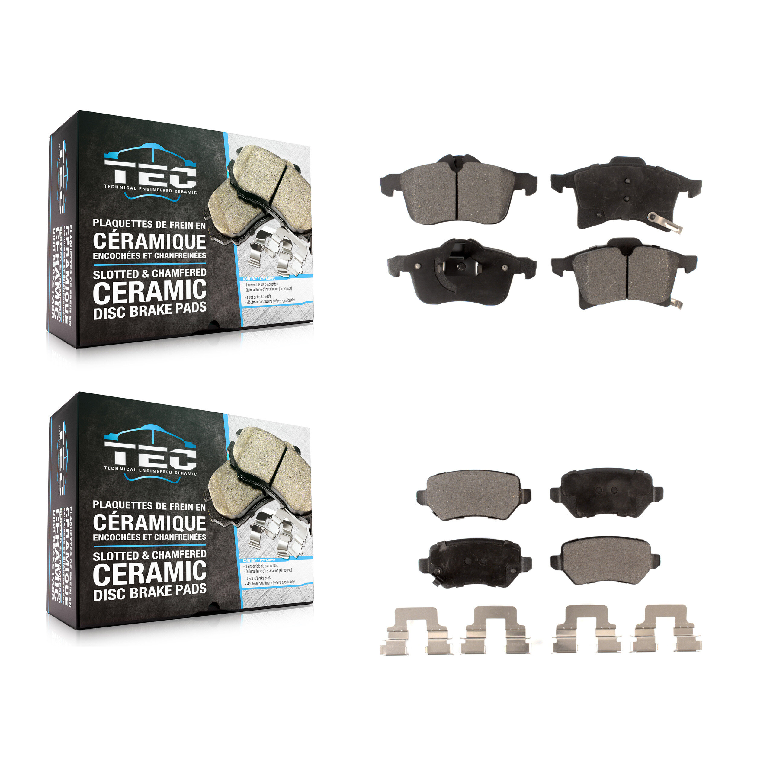 Front Rear Ceramic Brake Pads Kit For 2008-2009 Saturn Astra KTC-100157