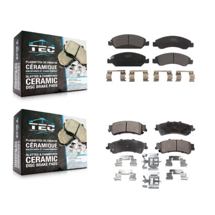 Front Rear Ceramic Brake Pads Kit For Chevrolet GMC Silverado 1500 Sierra Classic KTC-100160