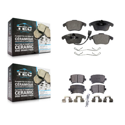 Front Rear Ceramic Brake Pads Kit For Volkswagen Tiguan Audi Q3 Quattro Limited KTC-100168