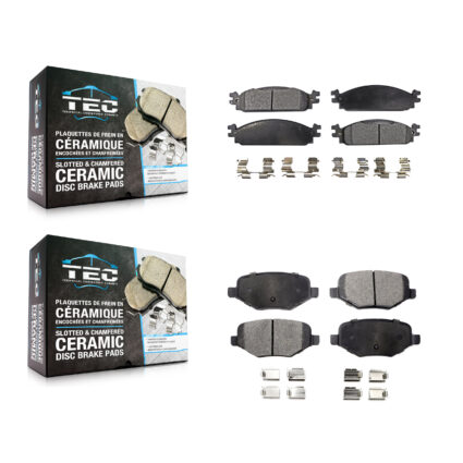 Front Rear Ceramic Brake Pads Kit For 2009-2010 Lincoln MKS KTC-100170