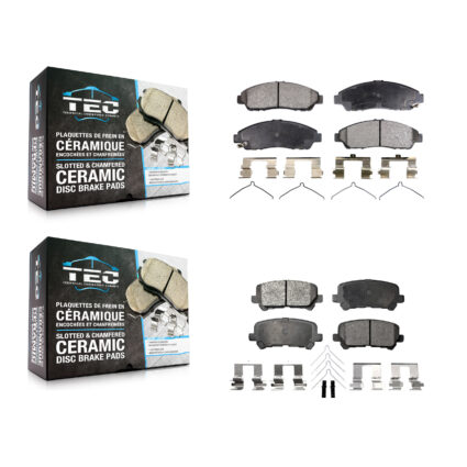 Front Rear Ceramic Brake Pads Kit For Honda Pilot Acura MDX ZDX KTC-100171