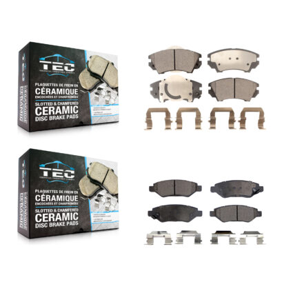 Front Rear Ceramic Brake Pads Kit For 2010-2015 Chevrolet Camaro LT LS KTC-100180