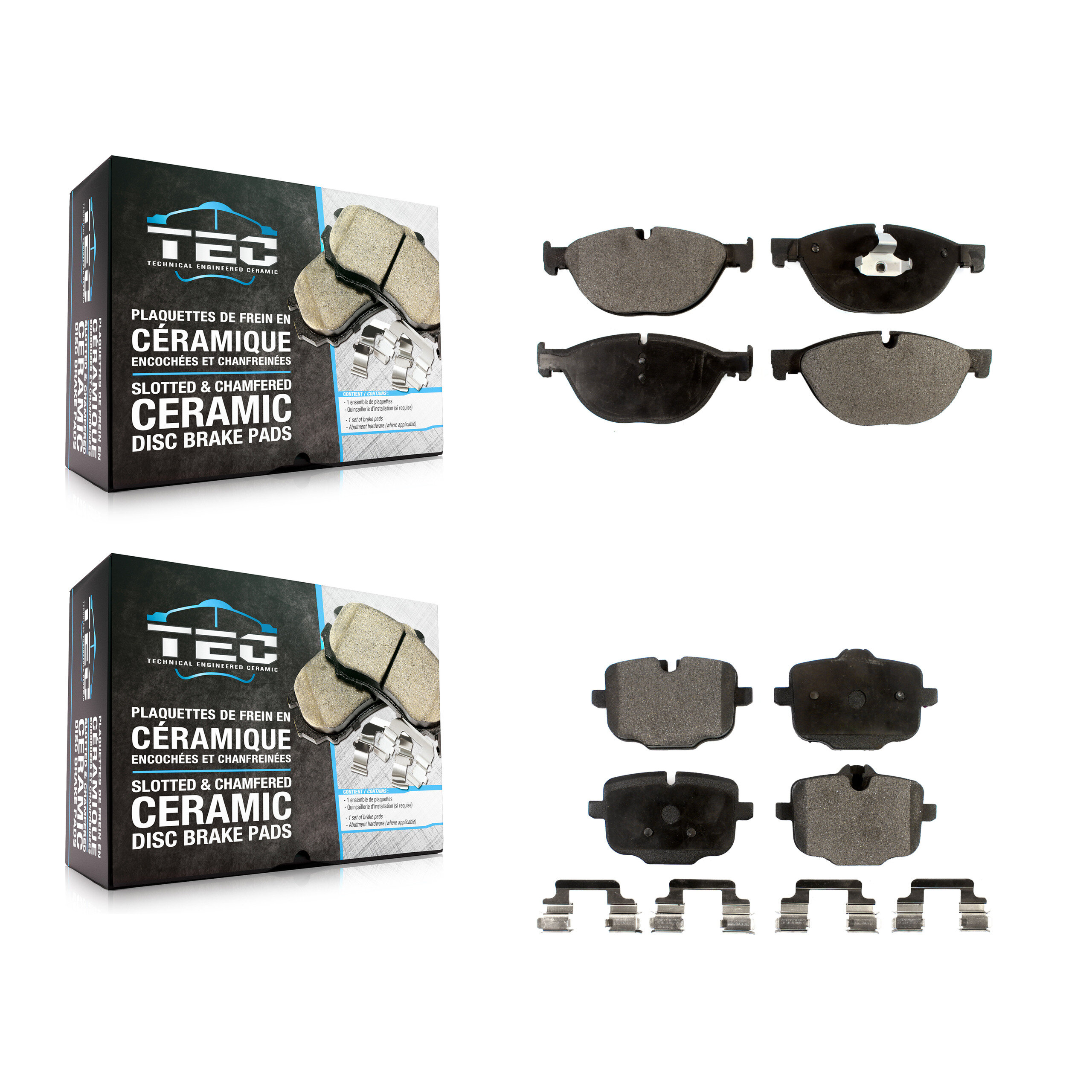 Front Rear Ceramic Brake Pads Kit For BMW 550i xDrive 650i Gran Coupe KTC-100187