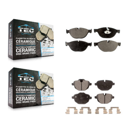 Front Rear Ceramic Brake Pads Kit For 2012-2013 BMW 528i xDrive With Performance Brakes KTC-100188