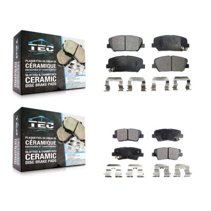 Front Rear Ceramic Brake Pads Kit For 2013-2015 Kia Optima Hyundai Veloster KTC-100195