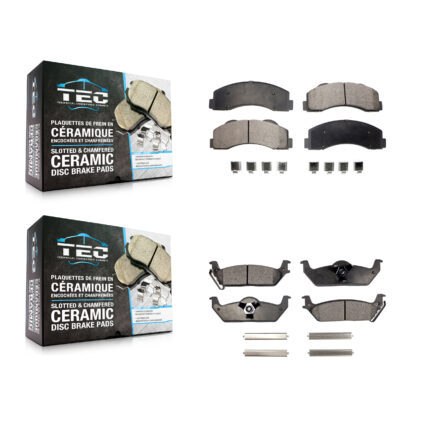 Front Rear Ceramic Brake Pads Kit For 2010-2011 Ford F-150 KTC-100196