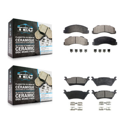 Front Rear Ceramic Brake Pads Kit For Ford F-150 KTC-100198