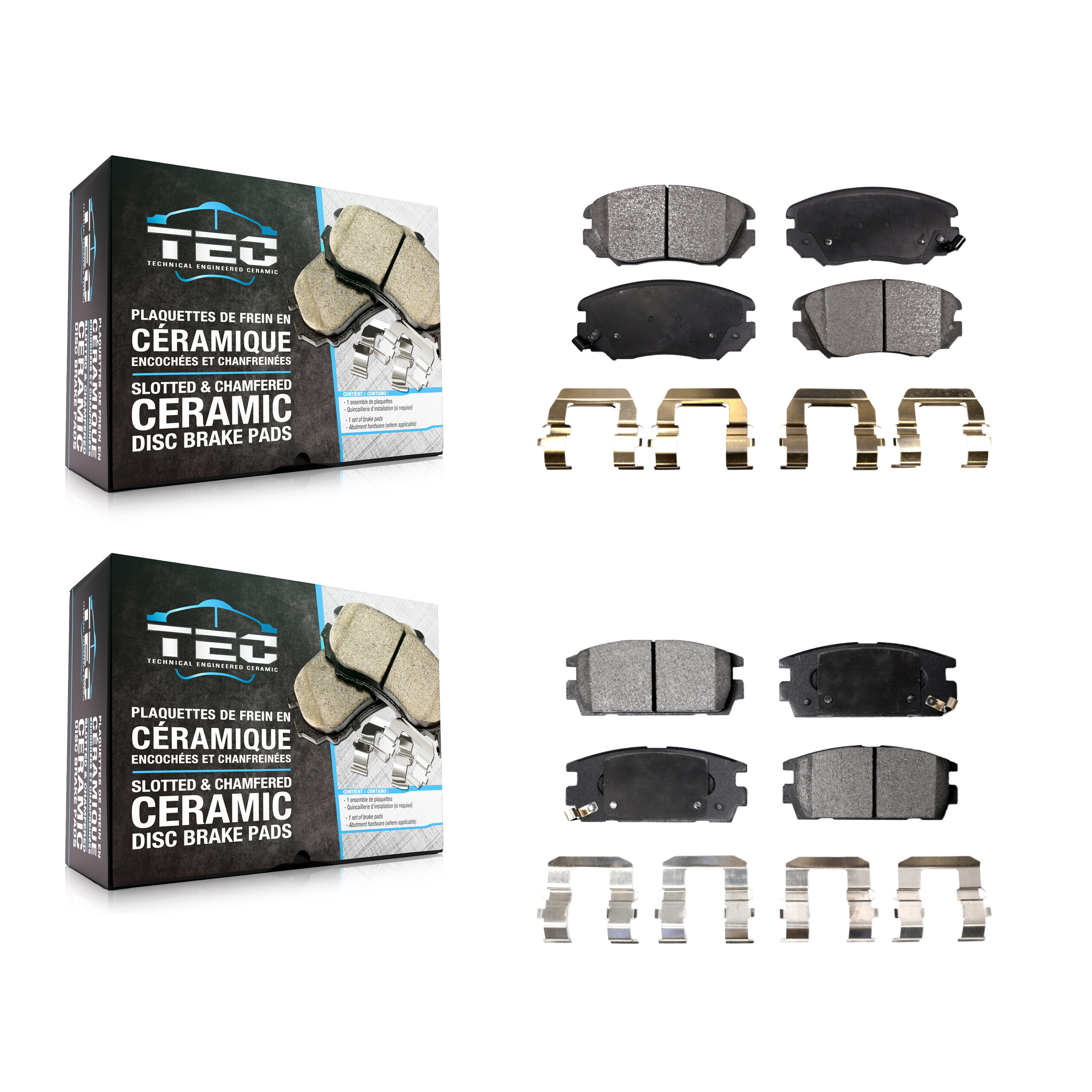 Front Rear Ceramic Brake Pads Kit For Chevrolet Equinox GMC Terrain KTC-100199