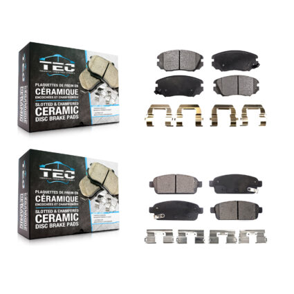 Front Rear Ceramic Brake Pads Kit For Cadillac ELR Buick Cascada KTC-100201