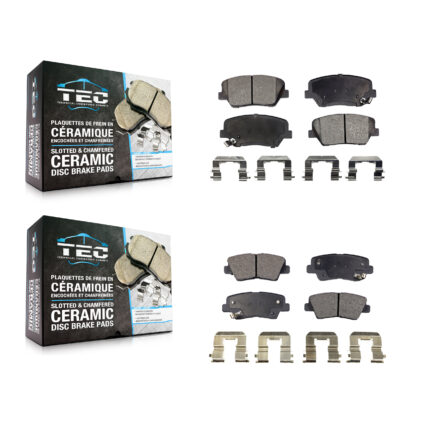 Front Rear Ceramic Brake Pads Kit For 2012-2017 Hyundai Azera KTC-100205