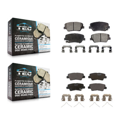 Front Rear Ceramic Brake Pads Kit For 2014-2017 Kia Rondo With Manual Parking KTC-100206
