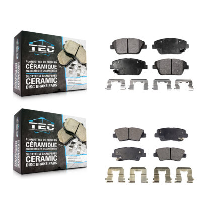 Front Rear Ceramic Brake Pads Kit For Hyundai Sonata Kia Optima KTC-100208