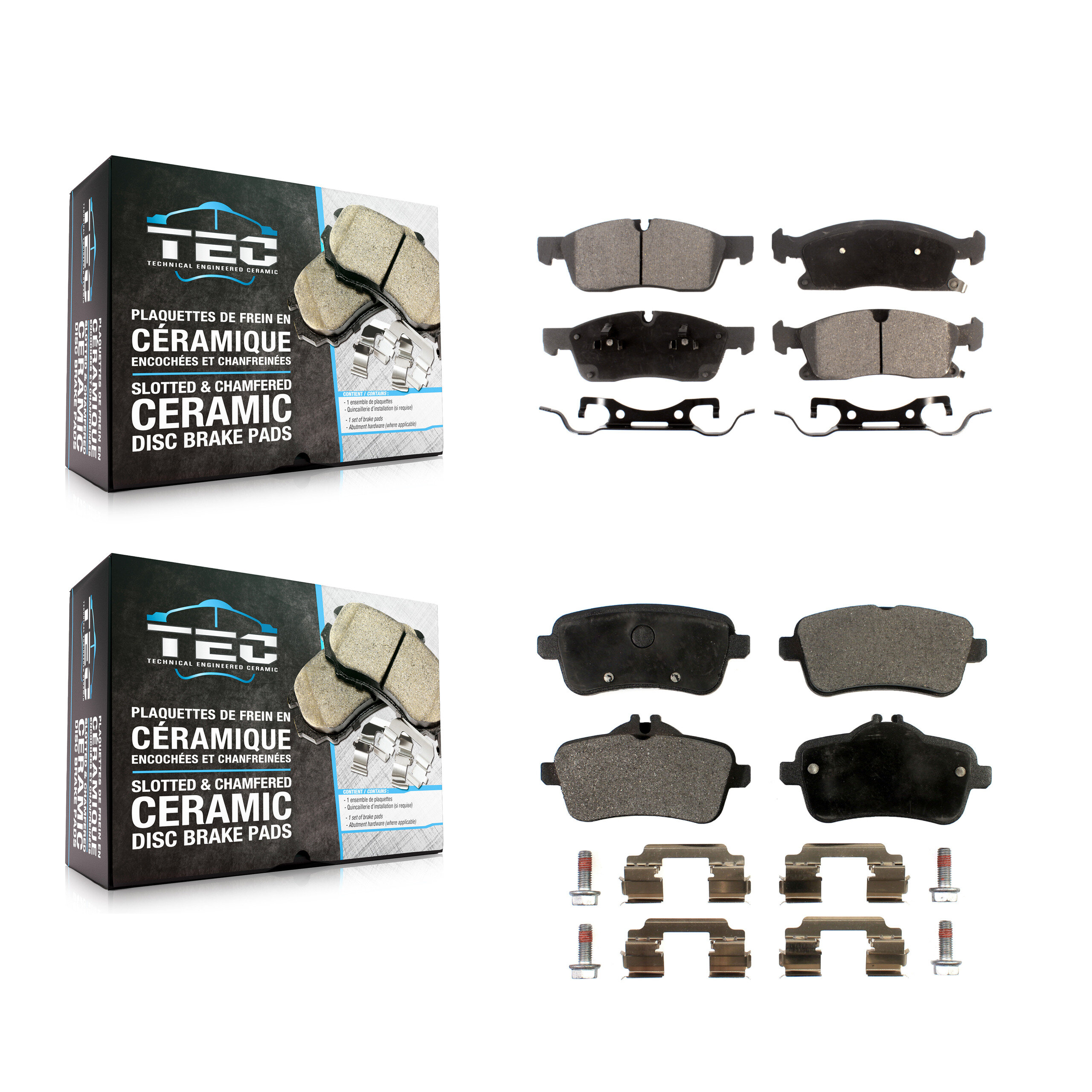 Front Rear Ceramic Brake Pad Kit For Mercedes-Benz ML350 GLE400 GLE350 GL350 GLS450 ML400 KTC-100214