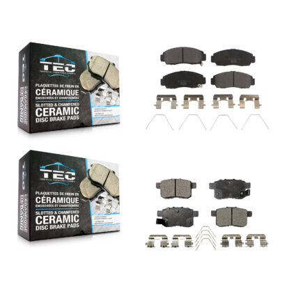 Front Rear Ceramic Brake Pads Kit For Honda Accord Acura TSX KTC-100224