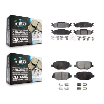 Front Rear Ceramic Brake Pads Kit For Ford Explorer Flex Taurus Lincoln MKT MKS KTC-100226