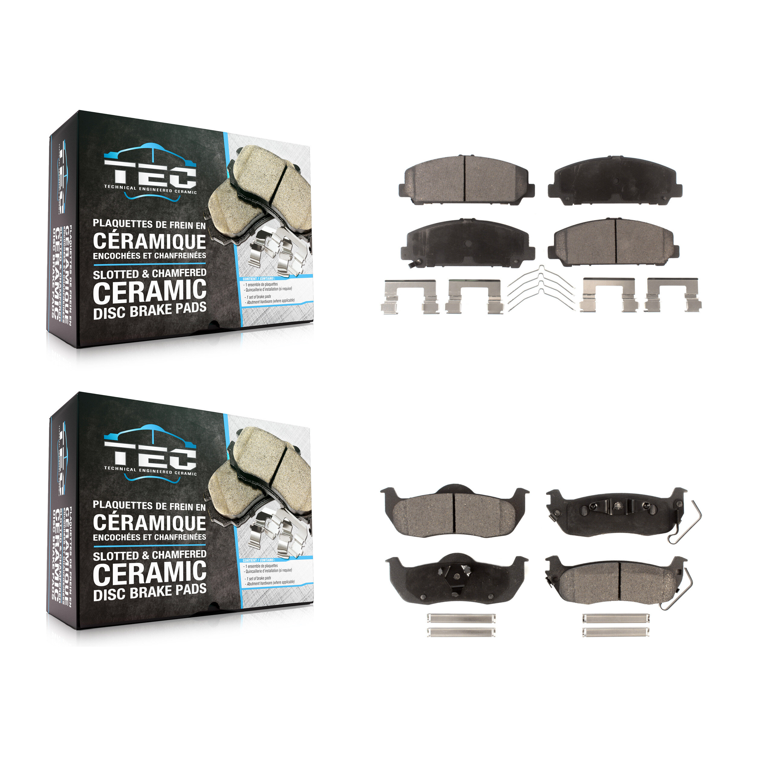 Front Rear Ceramic Brake Pads Kit For Nissan TITAN Armada INFINITI QX56 KTC-100227