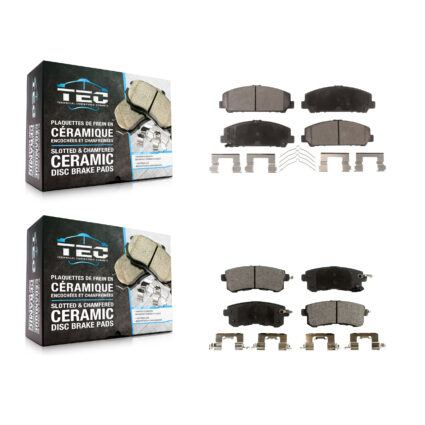 Front Rear Ceramic Brake Pads Kit For INFINITI QX80 Nissan Armada QX56 KTC-100230