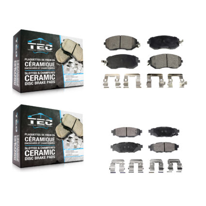 Front Rear Ceramic Brake Pads Kit For Subaru Forester Impreza XV Crosstrek Outback Legacy KTC-100237