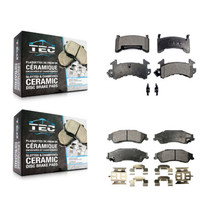Front Rear Ceramic Brake Pads Kit For Chevrolet S10 GMC Sonoma Blazer Jimmy Isuzu Hombre KTC-100239