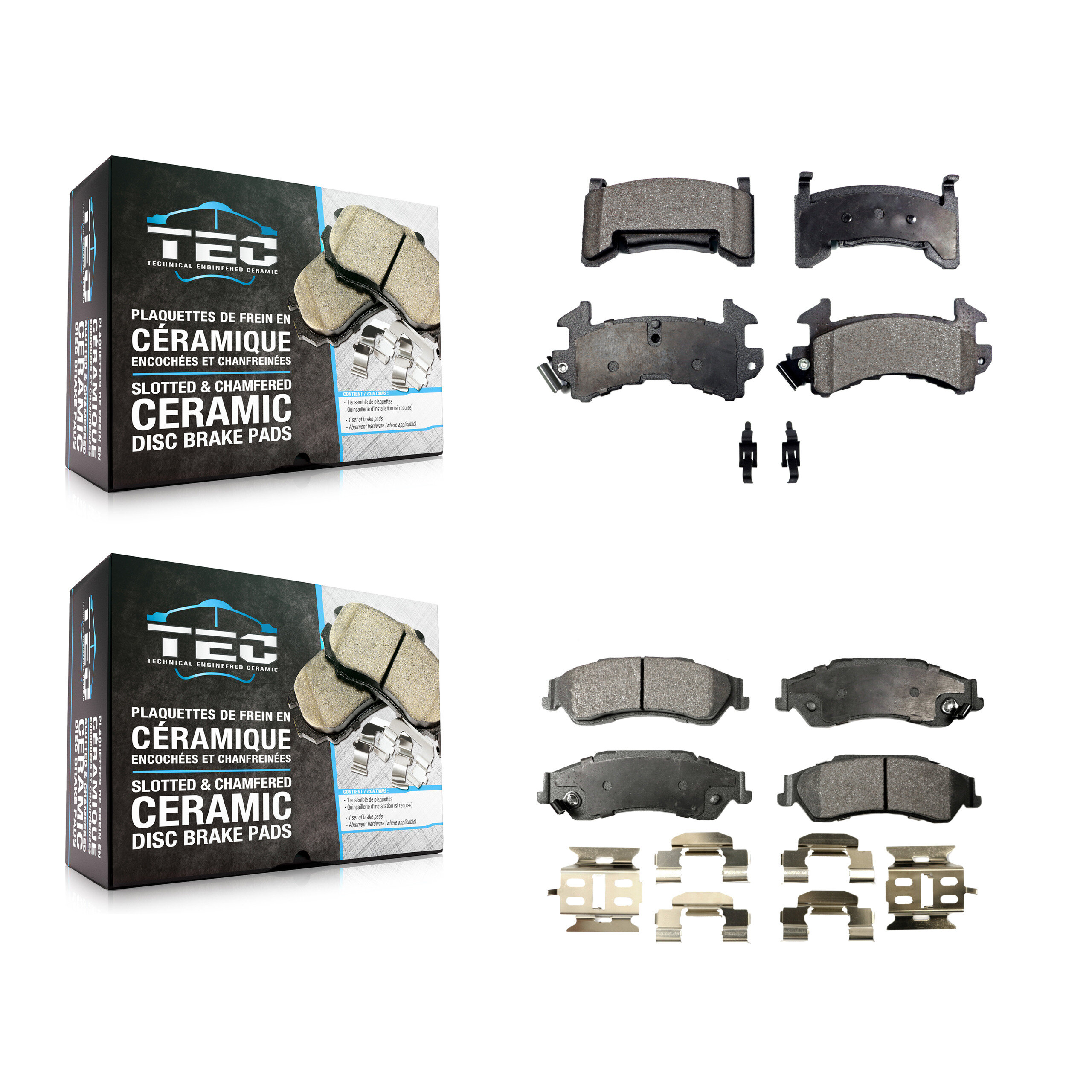 Front Rear Ceramic Brake Pads Kit For Chevrolet S10 GMC Sonoma Blazer Jimmy Isuzu Hombre KTC-100239