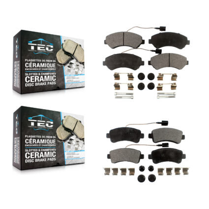 Front Rear Ceramic Brake Pads Kit For Ram ProMaster 2500 3500 1500 With Vented Rotor KTC-100241