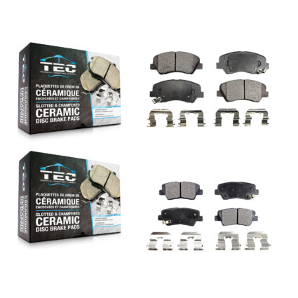 Front Rear Ceramic Brake Pads Kit For Hyundai Elantra Accent Kia Rio GT Forte Veloster KTC-100243