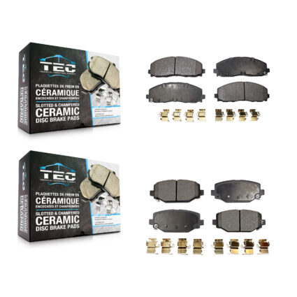 Front Rear Ceramic Brake Pads Kit For Dodge Grand Caravan Journey Chrysler Town & Country KTC-100256
