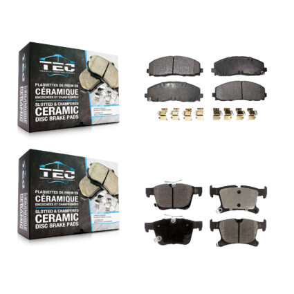 Front Rear Ceramic Brake Pads Kit For Chrysler Pacifica Grand Caravan Voyager KTC-100257