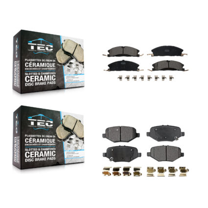 Front Rear Ceramic Brake Pads Kit For Ford Explorer Flex Taurus Police Interceptor Sedan KTC-100263