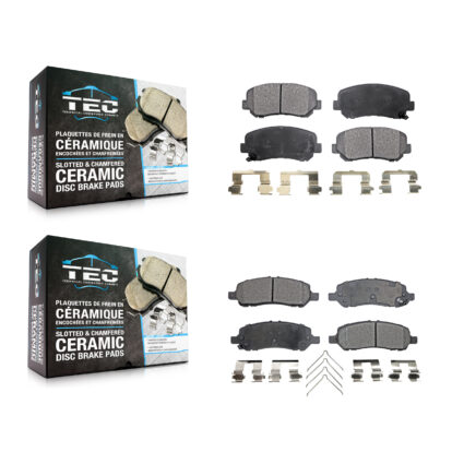 Front Rear Ceramic Brake Pads Kit For 2013-2016 Dodge Dart KTC-100265