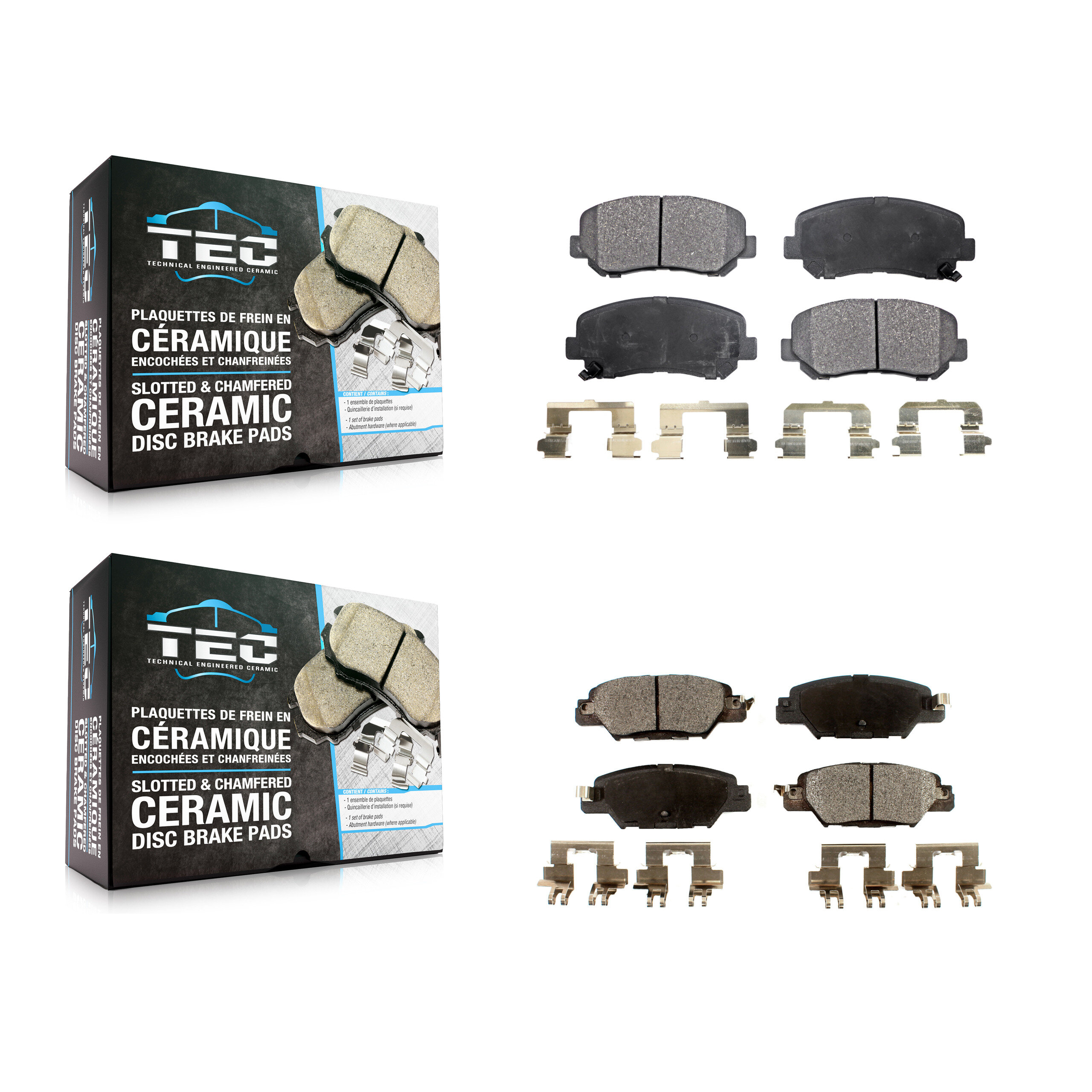 Front Rear Ceramic Brake Pads Kit For Mazda CX-5 KTC-100267