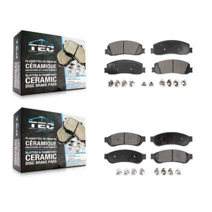 Front Rear Ceramic Brake Pads Kit For Ford F-250 Super Duty F-350 KTC-100270
