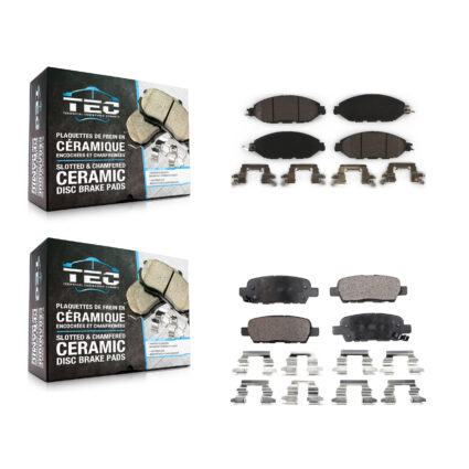 Front Rear Ceramic Brake Pads Kit For Nissan Murano Pathfinder INFINITI QX60 JX35 KTC-100274