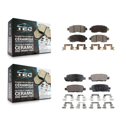 Front Rear Ceramic Brake Pads Kit For Nissan Altima LEAF KTC-100275