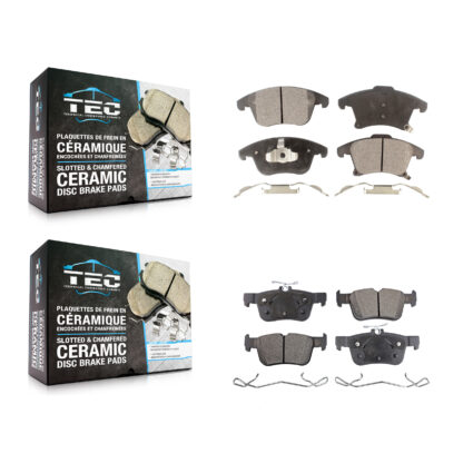 Front Rear Ceramic Brake Pads Kit For Ford Fusion Lincoln MKZ Police Responder Hybrid SSV KTC-100276